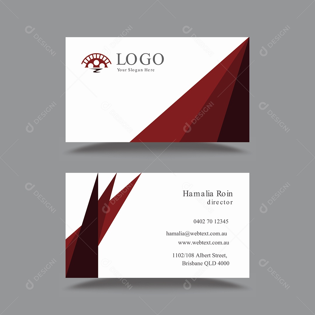 Modelo de Cartão de Visita Frente e Verso EPS Editável