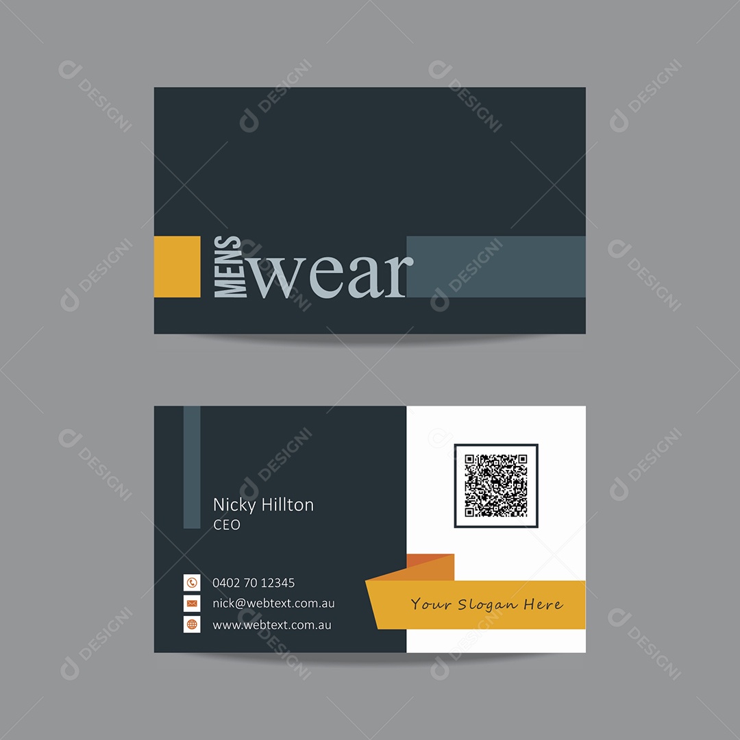 Modelo de Cartão de Visita Frente e Verso EPS Editável