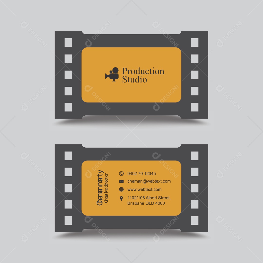 Modelo de Cartão de Visita Frente e Verso EPS Editável