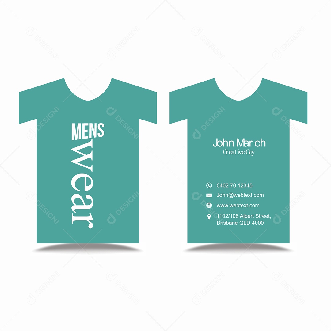 Modelo de Camiseta Frente e Verso EPS Editável