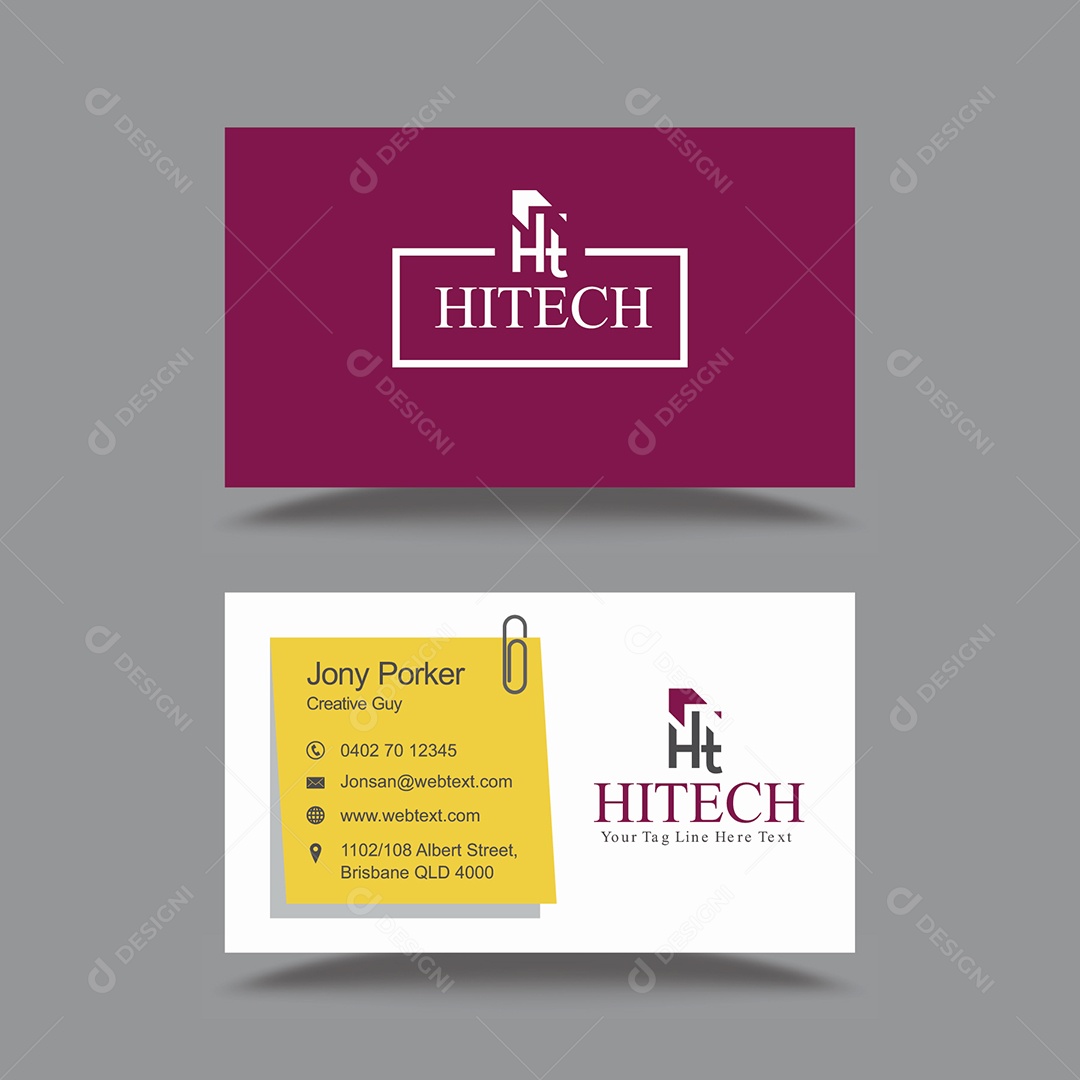 Modelo de Cartão de Visita Frente e Verso EPS Editável