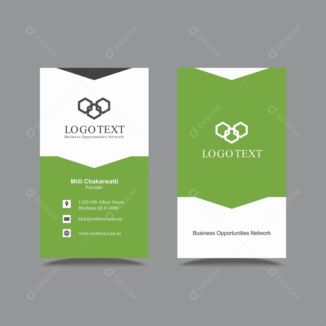 Modelo de Cartão de Visita Frente e Verso EPS Editável