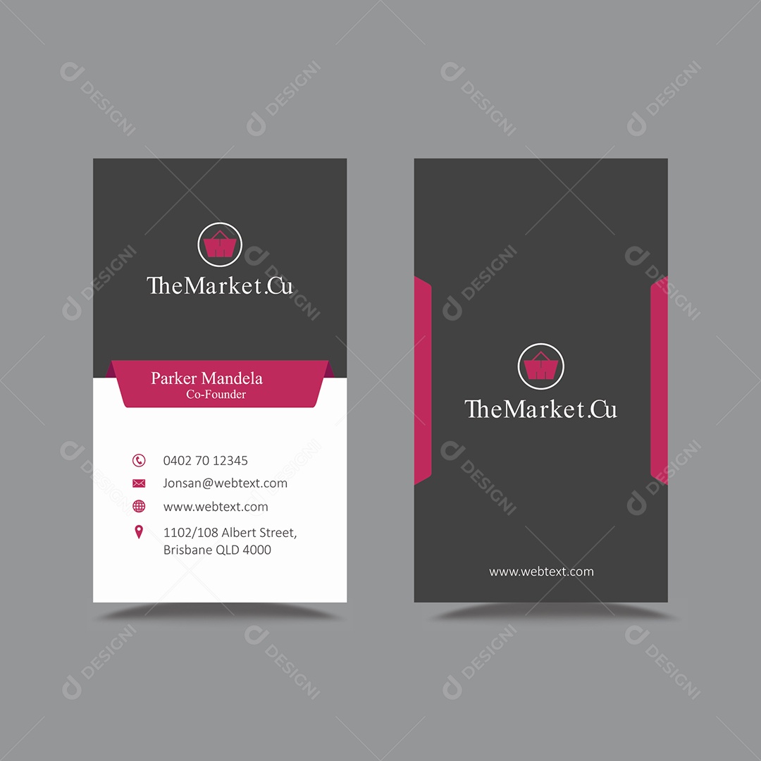 Modelo de Cartão de Visita Frente e Verso EPS Editável