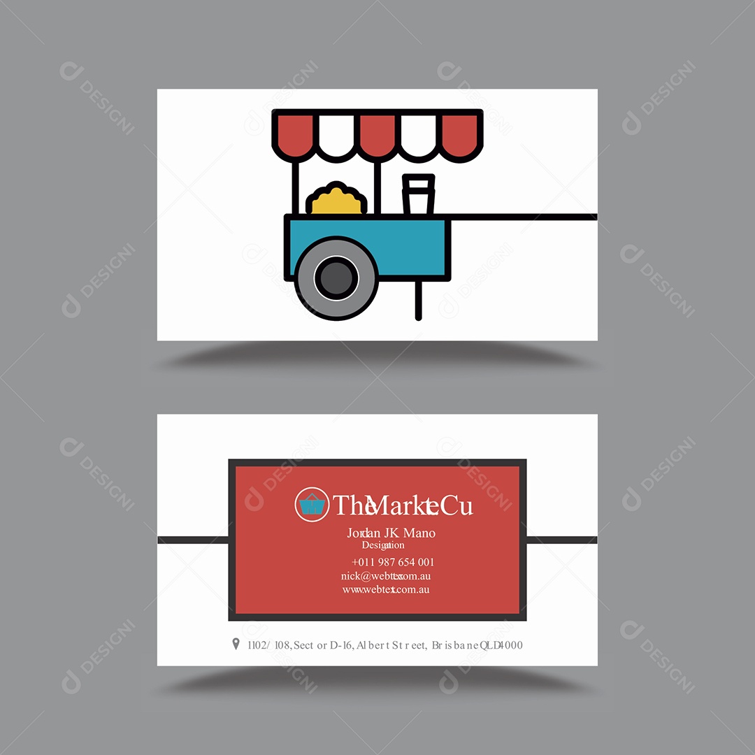 Modelo de Cartão de Visita Frente e Verso EPS Editável