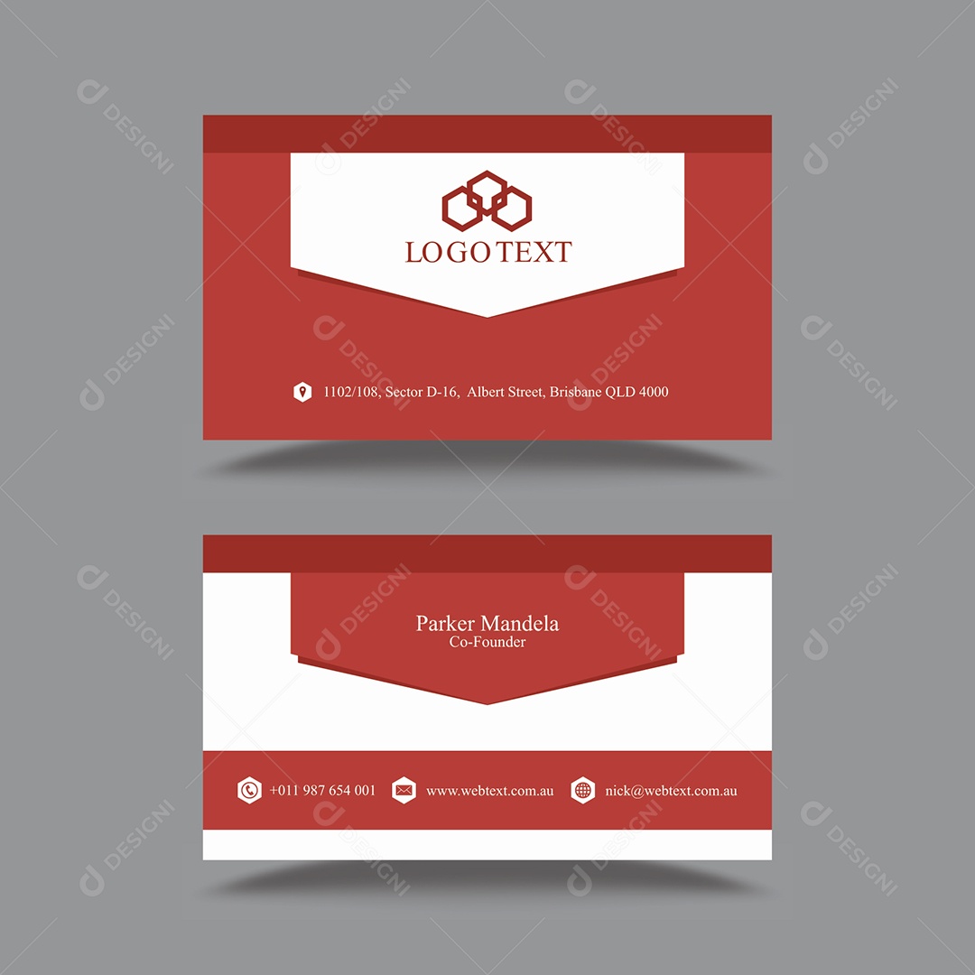 Modelo de Cartão de Visita Frente e Verso EPS Editável