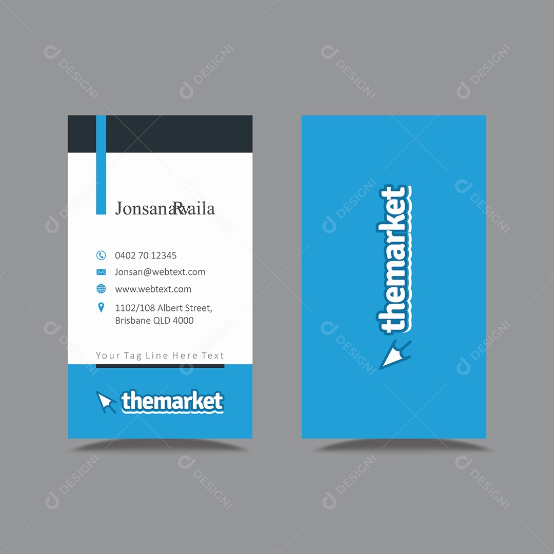 Modelo de Cartão de Visita Frente e Verso EPS Editável