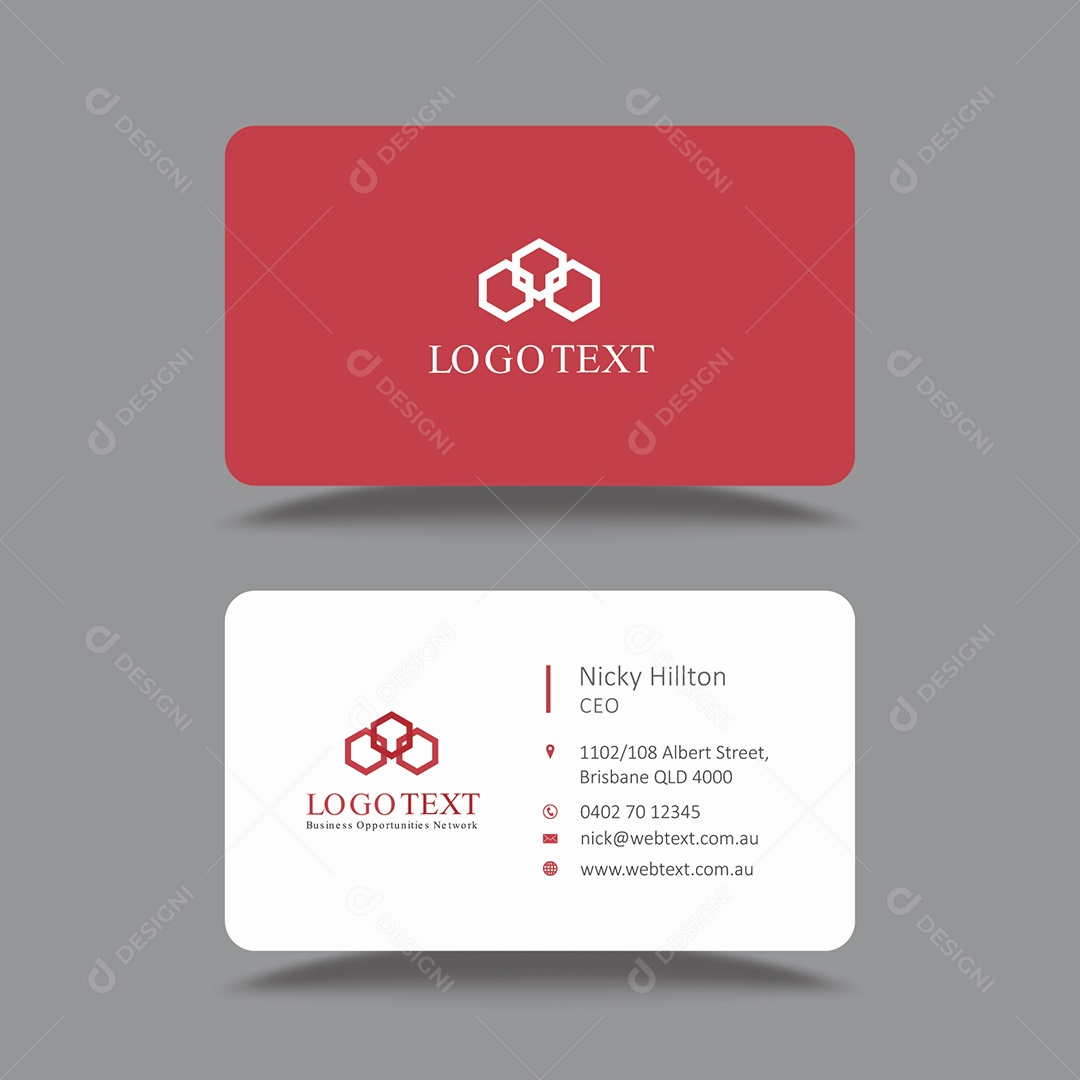 Modelo de Cartão de Visita Frente e Verso EPS Editável