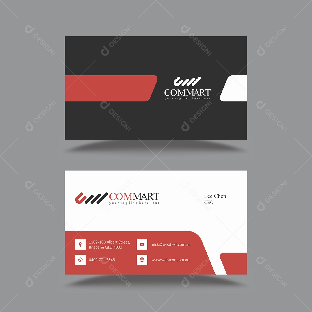 Modelo de Cartão de Visita Frente e Verso EPS Editável