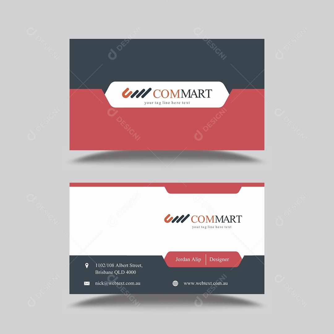 Modelo de Cartão de Visita Frente e Verso EPS Editável