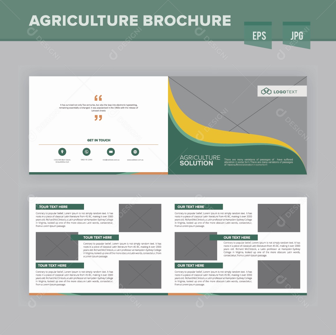 Modelo de Capa de Brochura Ilustração Vetor EPS Editável