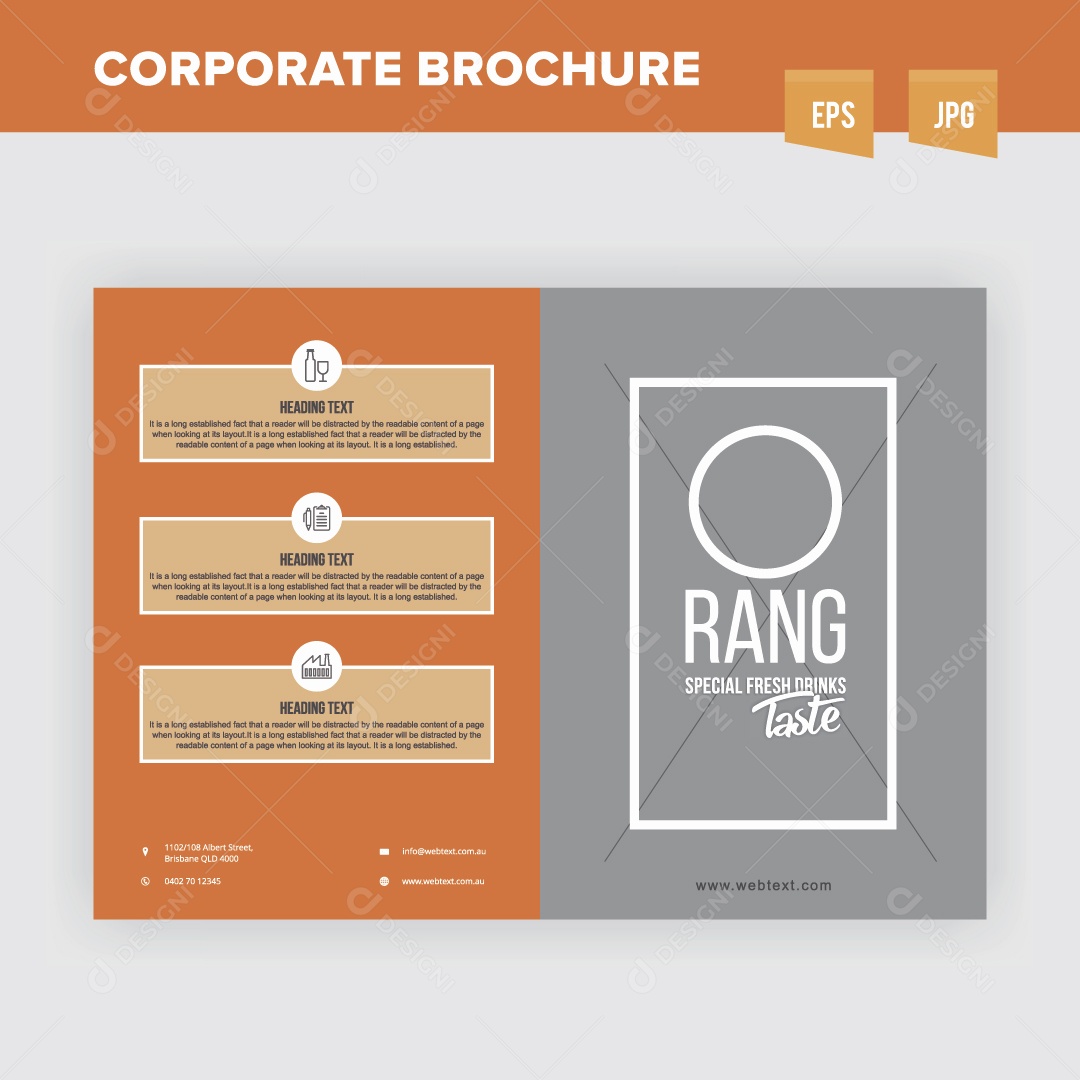 Modelo de Capa de Brochura Ilustração Vetor EPS Editável