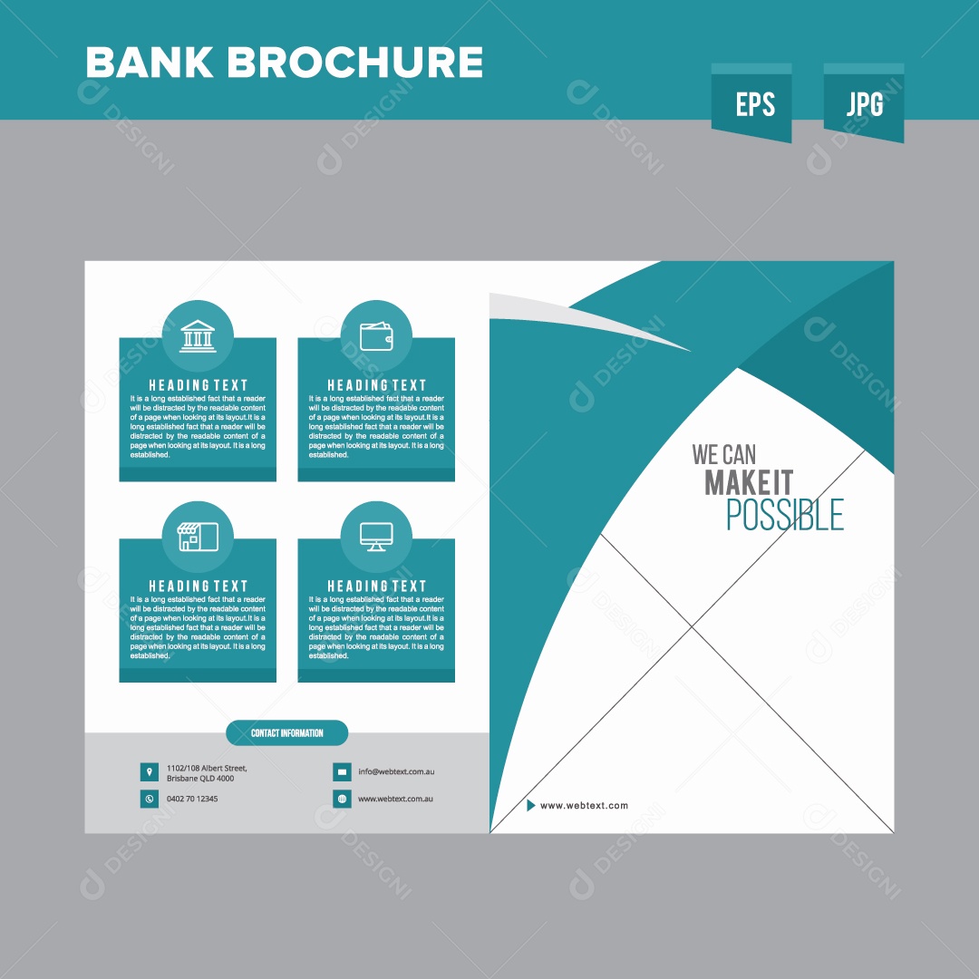 Modelo de Capa de Brochura Ilustração Vetor EPS Editável