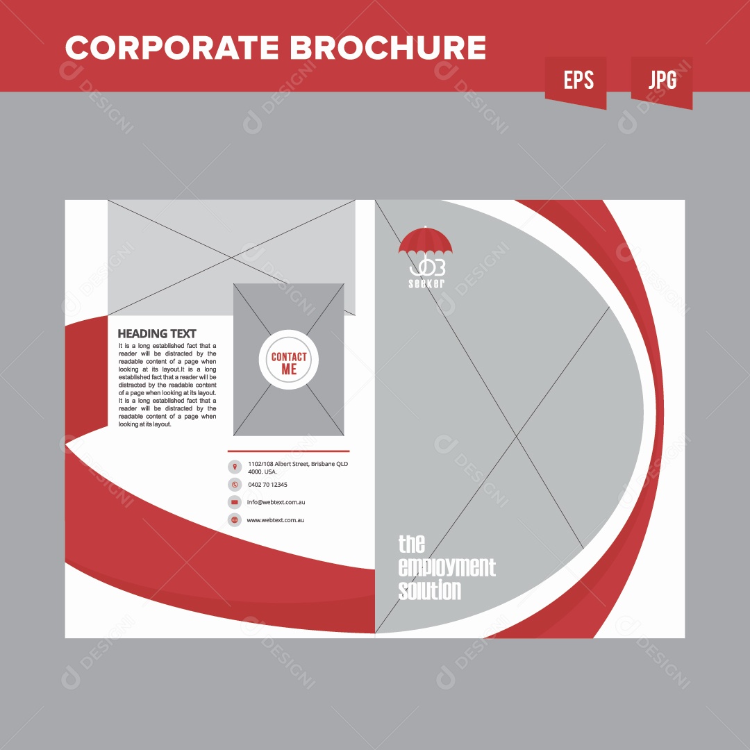 Modelo de Capa de Brochura Ilustração Vetor EPS Editável