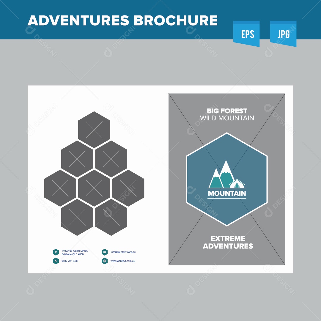 Modelo de Capa de Brochura Ilustração Vetor EPS Editável