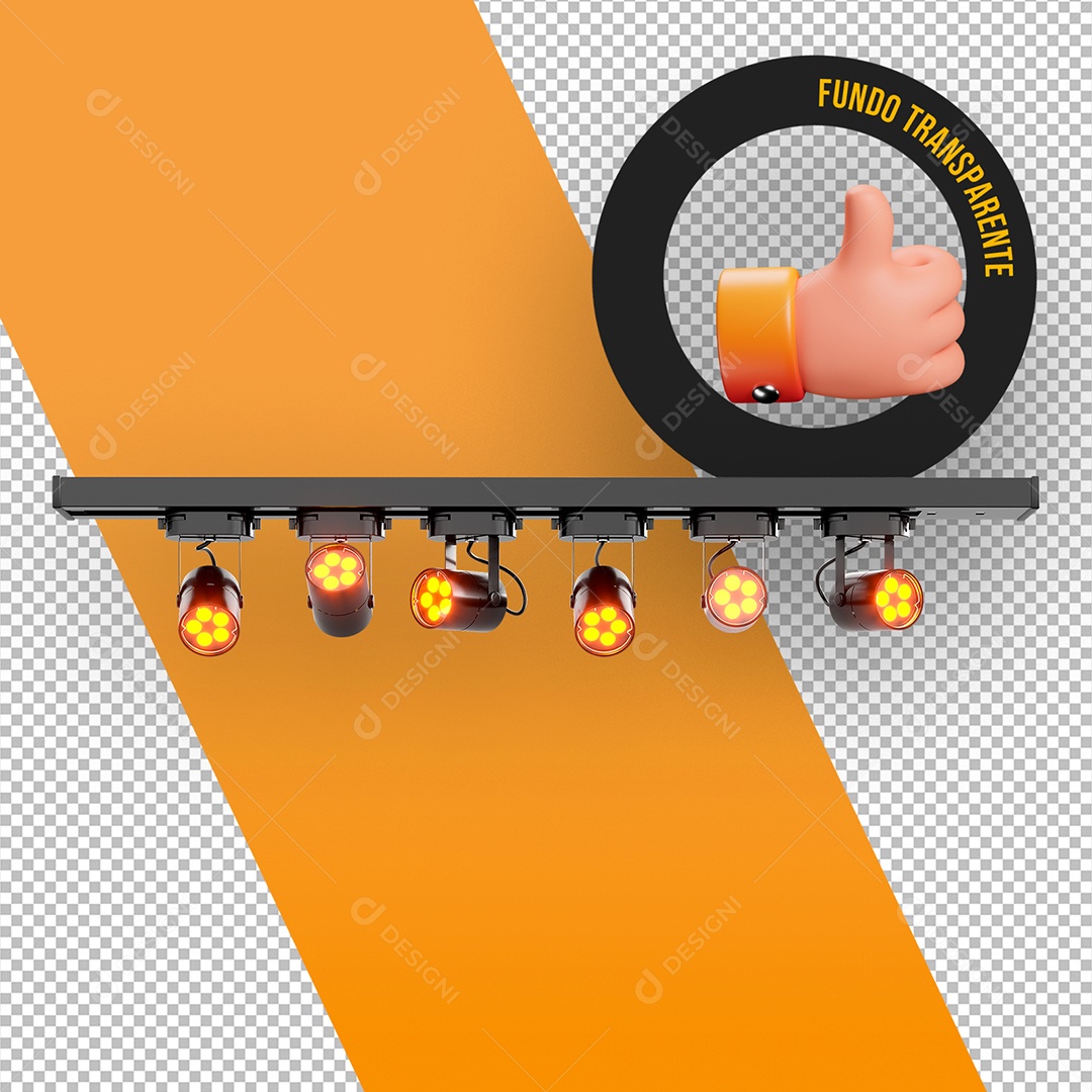 Painel de Canhão de Luz Elemento 3D para Composição PSD