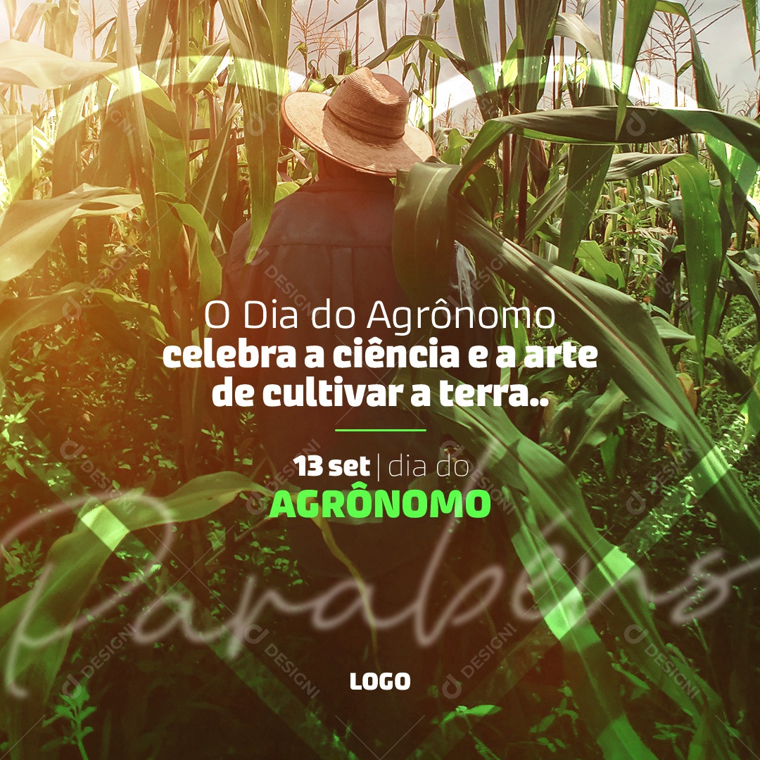 Celebra a Ciência e a Arte Dia Mundial Do Agrônomo Social Media PSD Editável