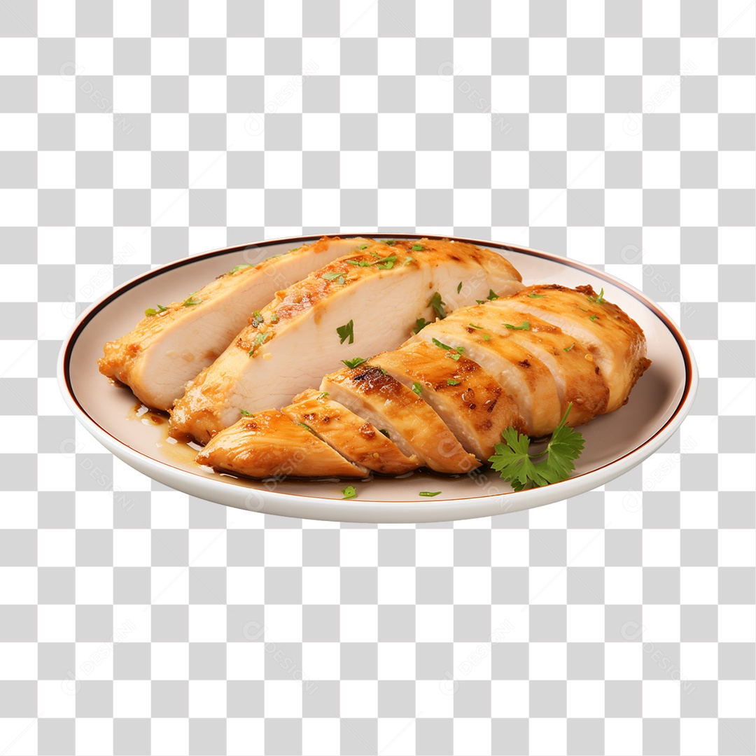 Frango Assado Servido PNG Transparente