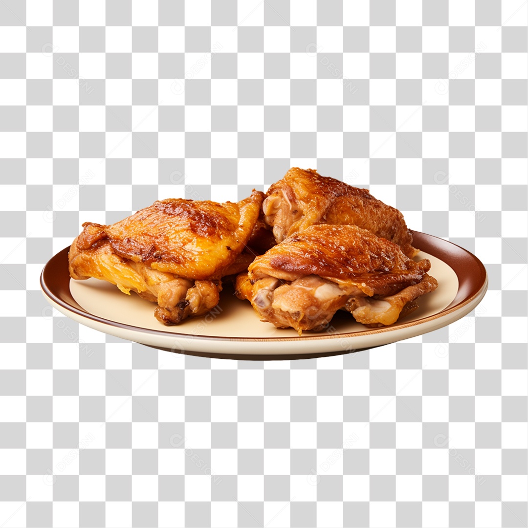 Frango Assado Servido PNG Transparente