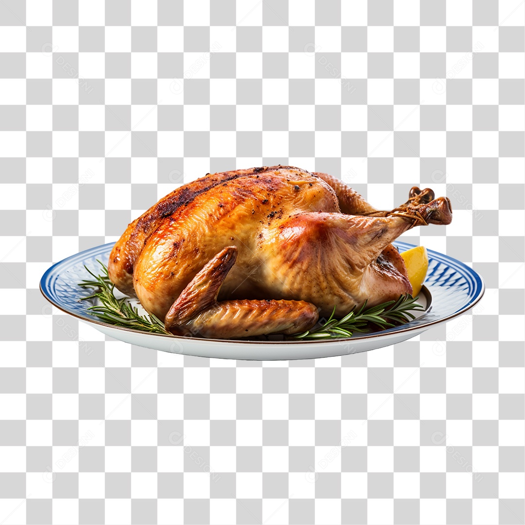 Frango Assado Servido PNG Transparente