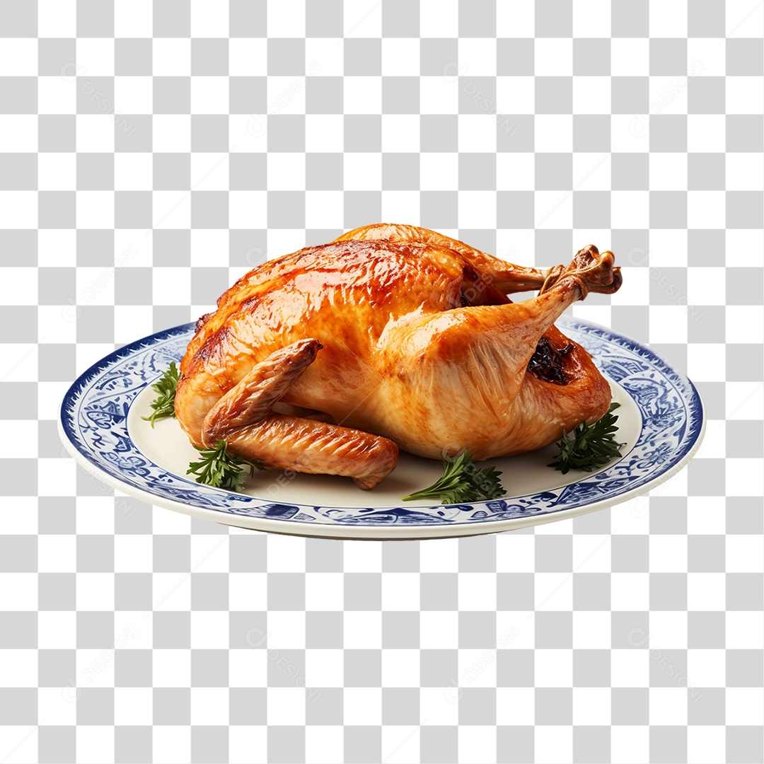 Frango Assado Servido PNG Transparente
