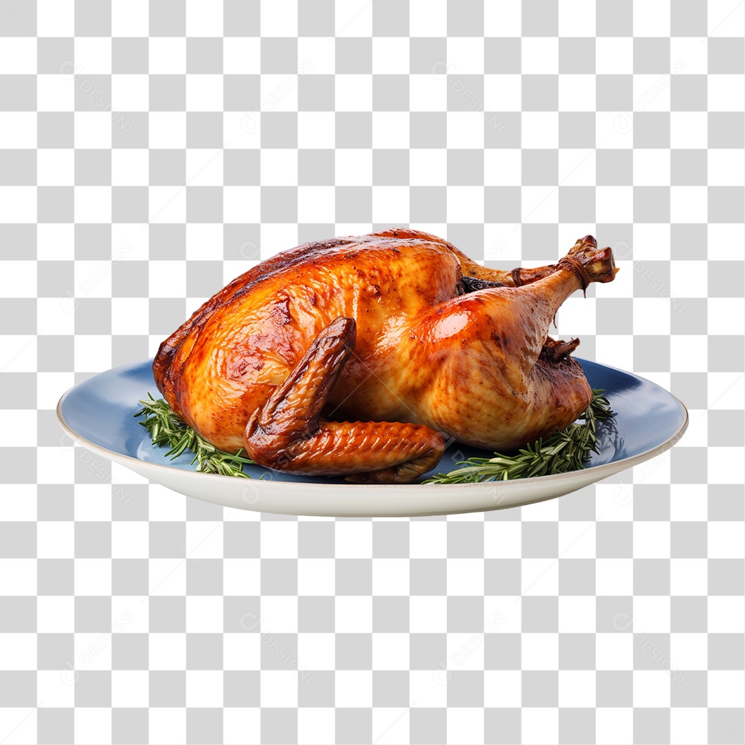 Frango Assado Servido PNG Transparente