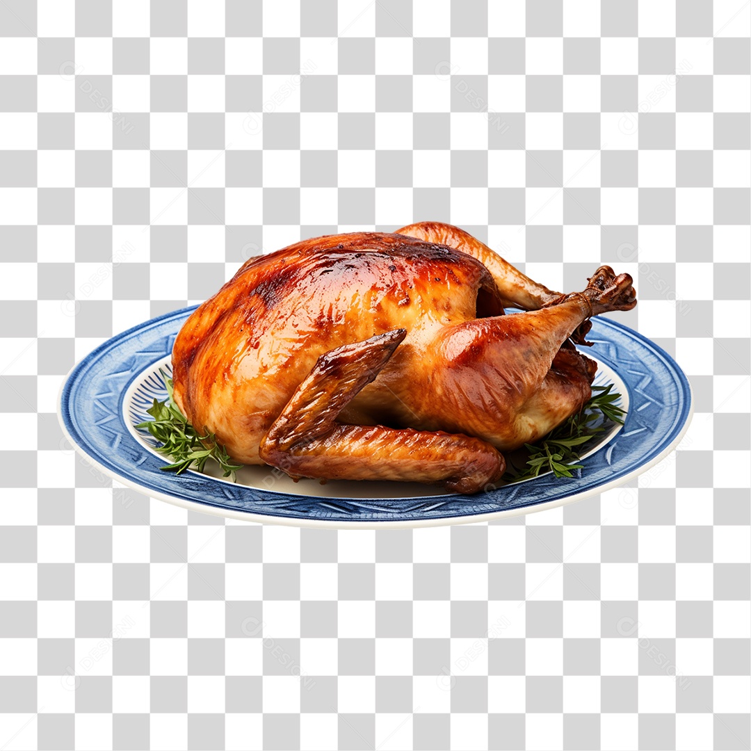 Frango Assado Servido PNG Transparente