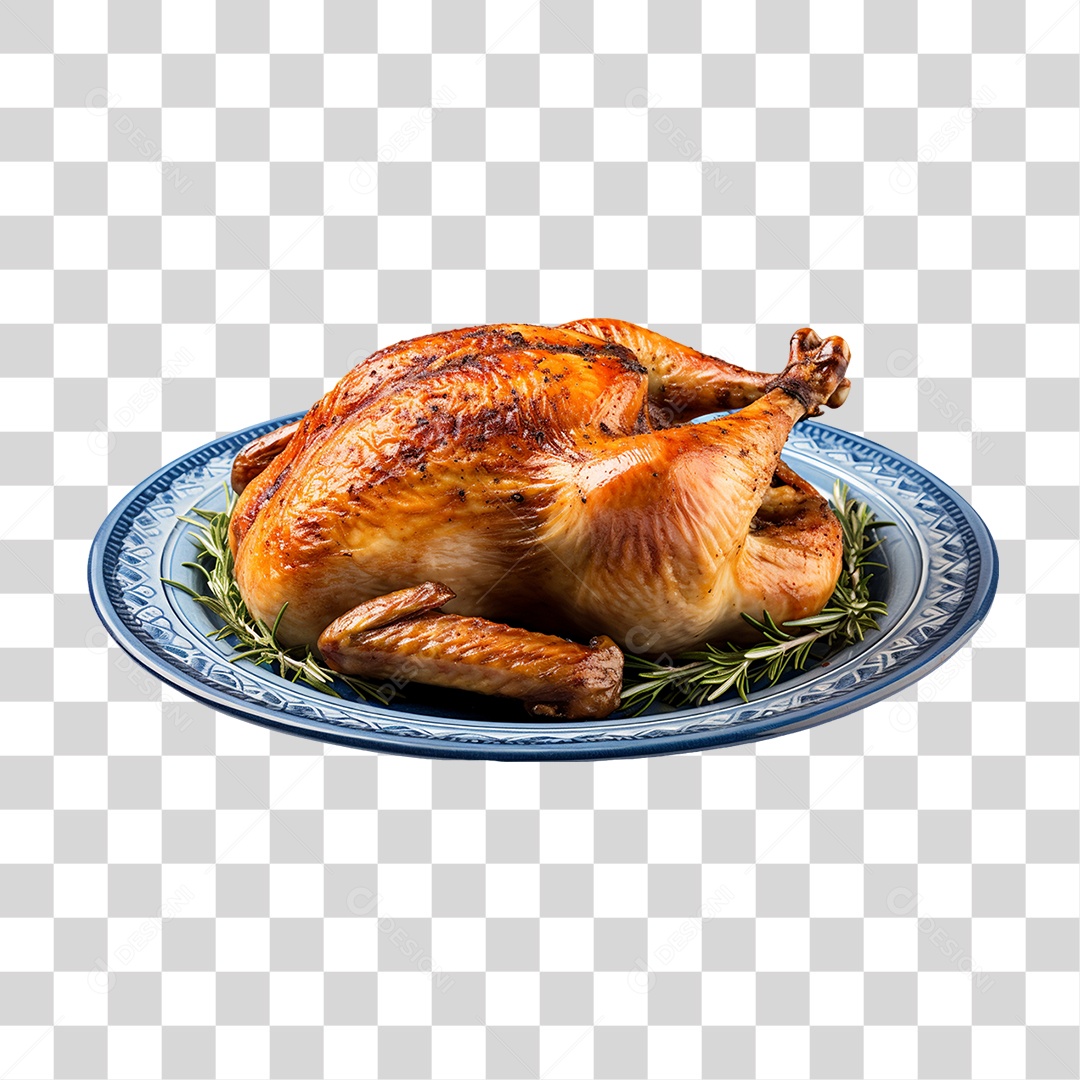 Frango Assado Servido PNG Transparente
