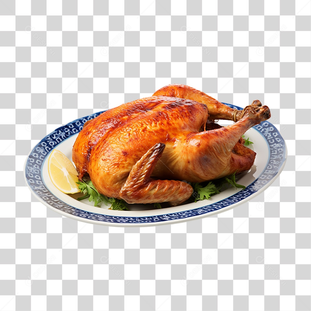 Frango Assado Servido PNG Transparente