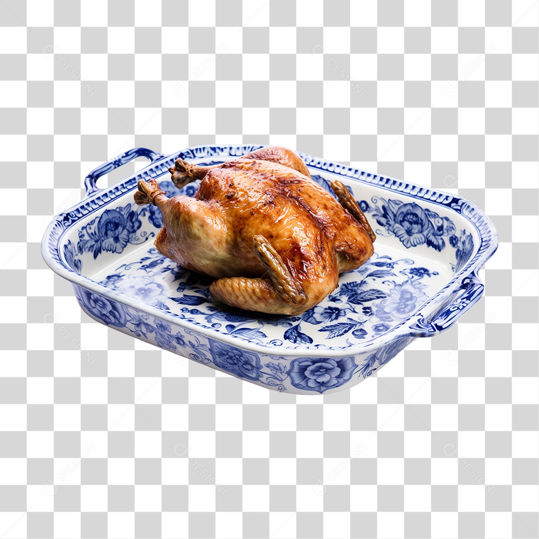 Frango Assado Servido PNG Transparente