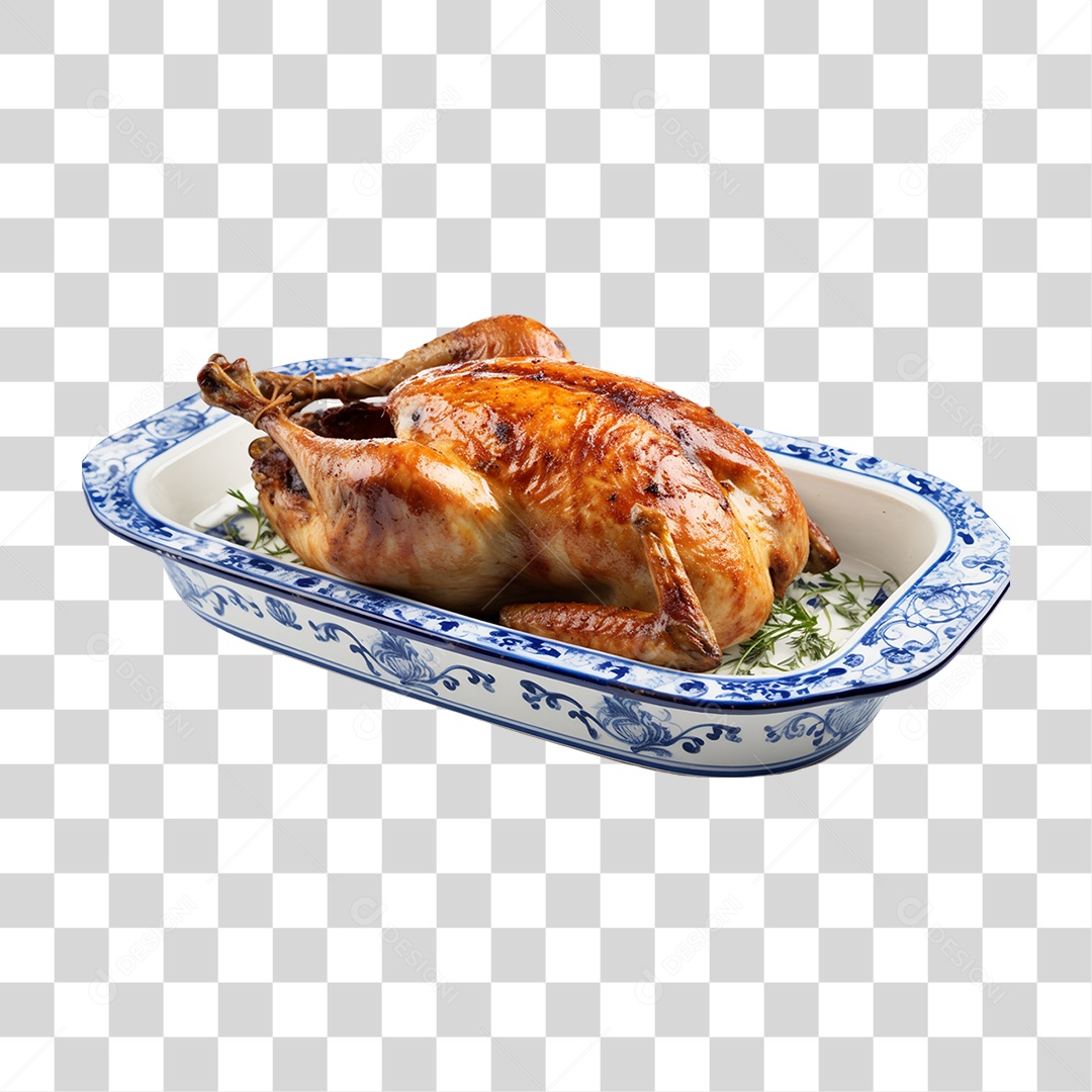 Frango Assado Servido PNG Transparente