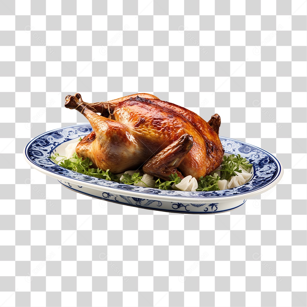 Frango Assado Servido PNG Transparente