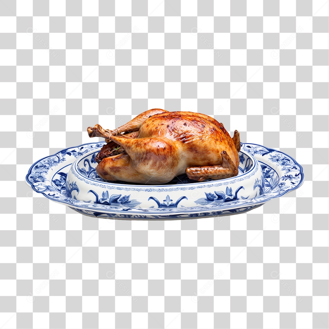 Frango Assado Servido PNG Transparente