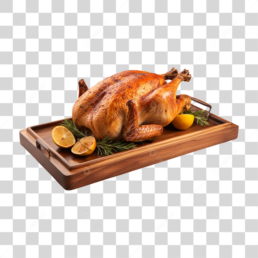 Frango Assado Servido PNG Transparente