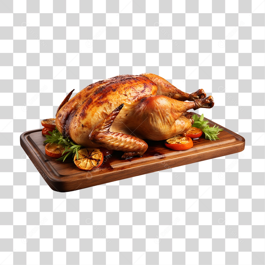 Frango Assado Servido PNG Transparente