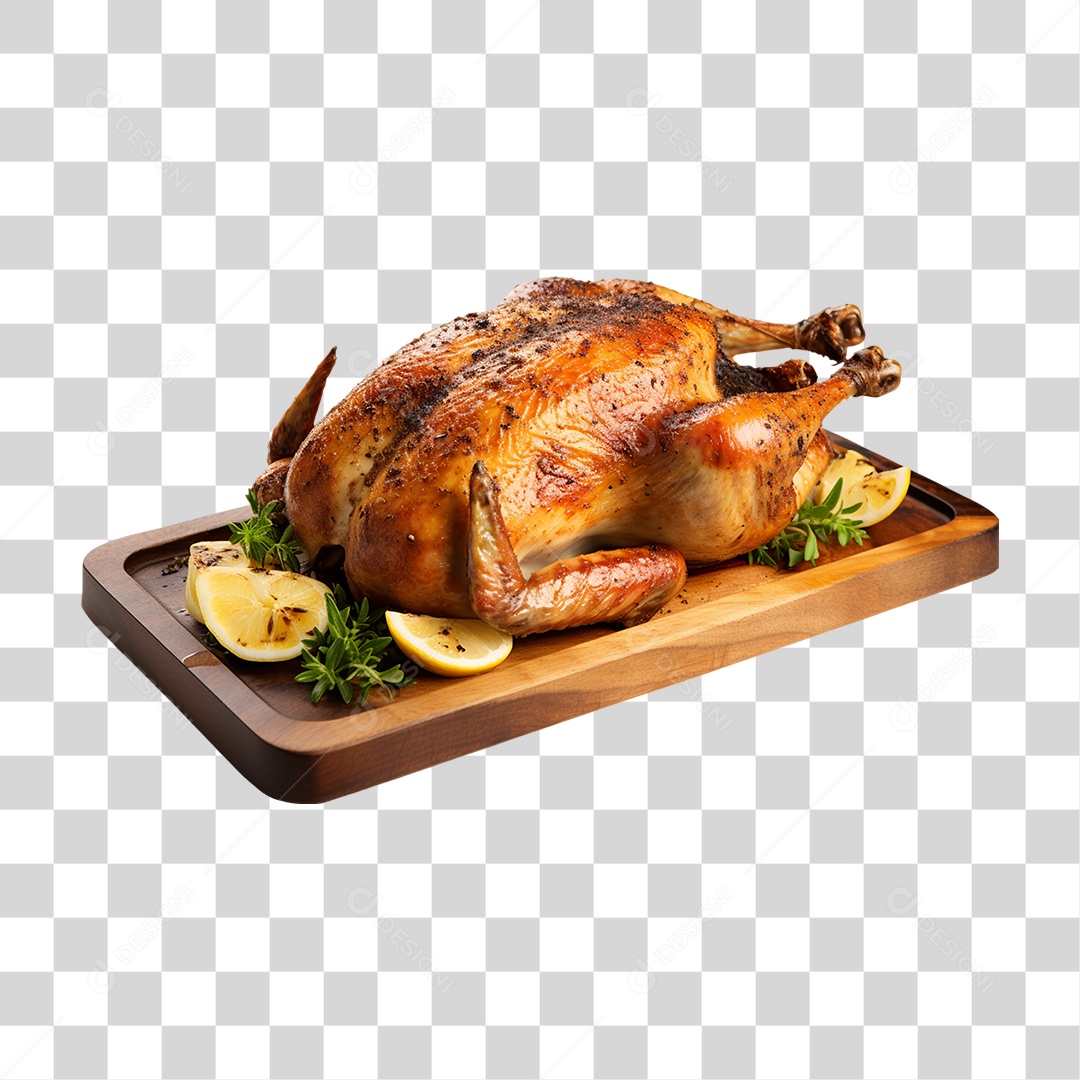 Frango Assado Servido PNG Transparente