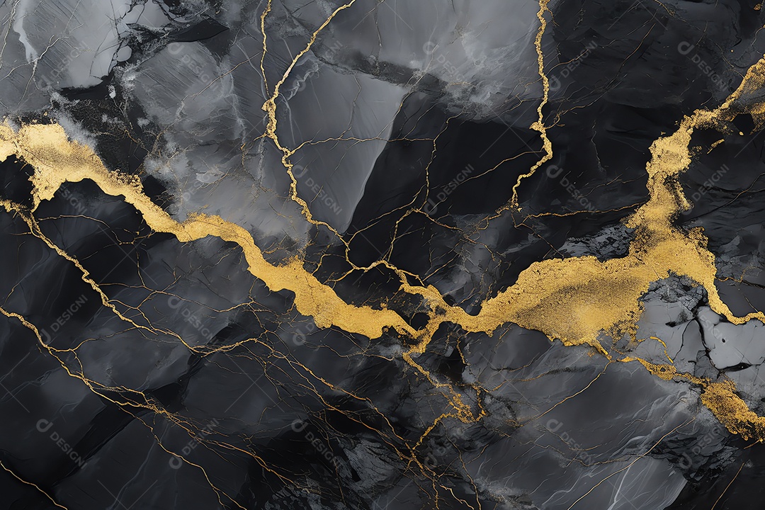 Abstrato mármore pedra granito preto e fundo de textura dourada, para design e modelo