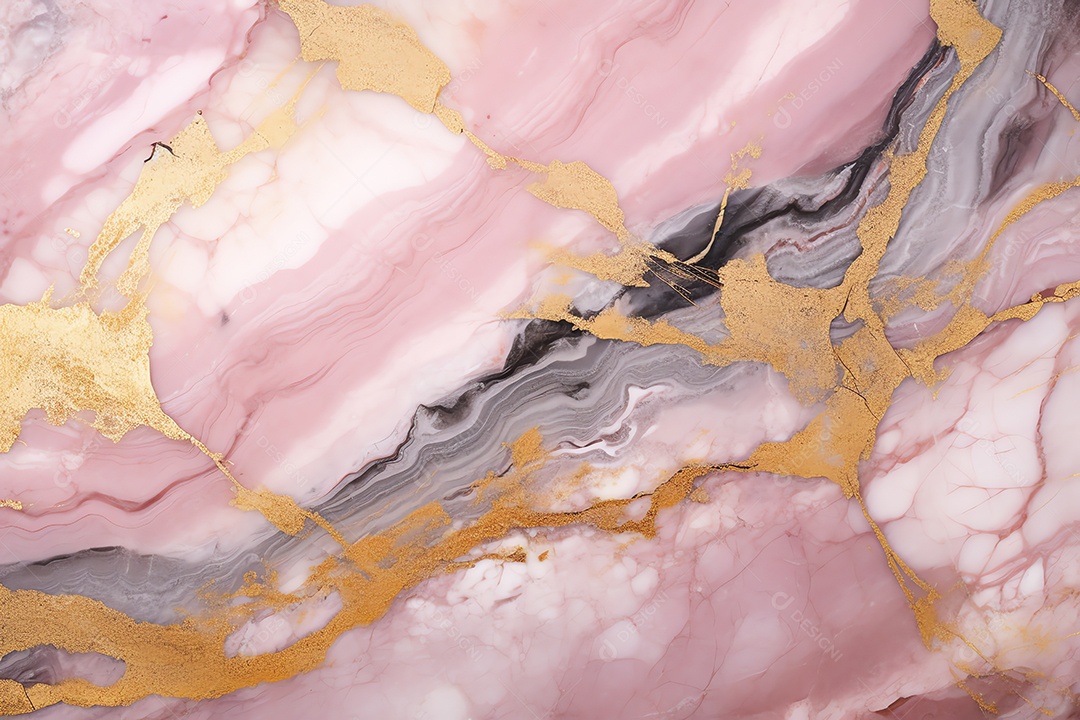 Abstrato mármore pedra granito rosa e fundo de textura dourada, para design e modelo