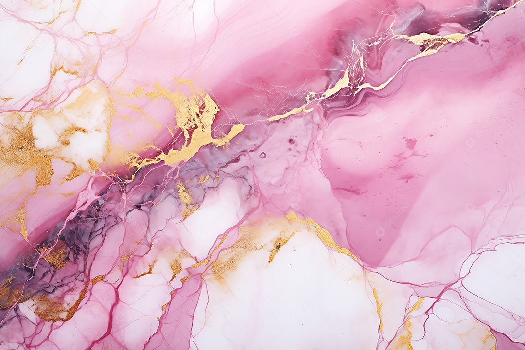 Abstrato mármore pedra granito rosa e fundo de textura dourada, para design e modelo