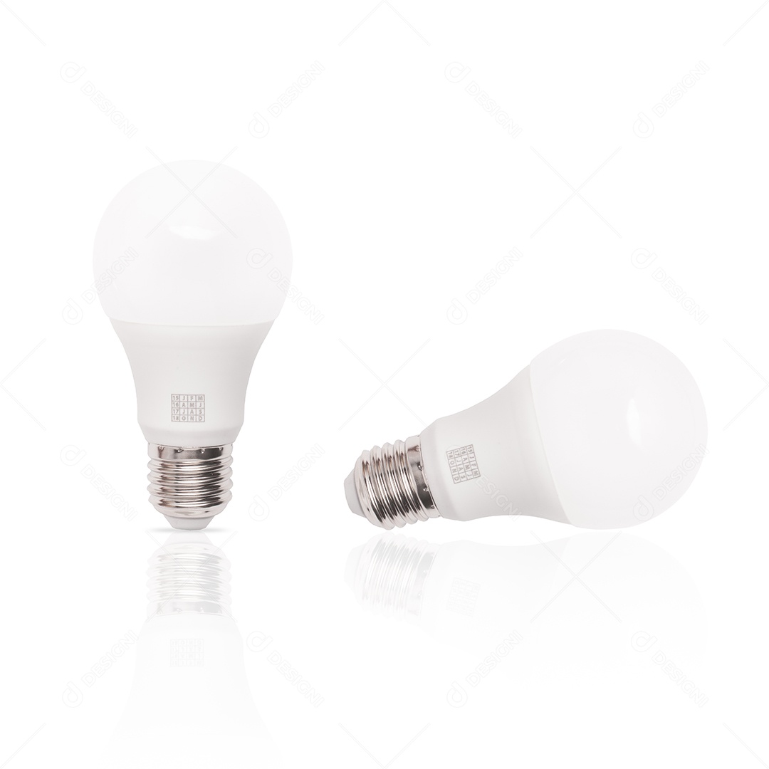 Lâmpada Led Branca em fundo branco