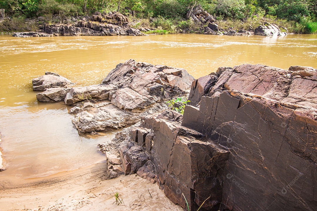 Encontro das Águas na Chapada dos Veadeiros, Goiás, Brasil.