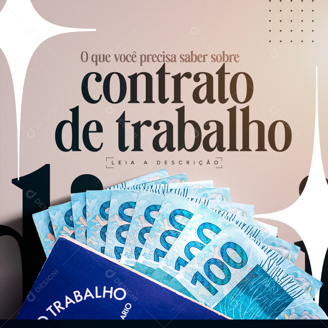 Social Medai Saber Sobre Contrato De Trabalho PSD Editável