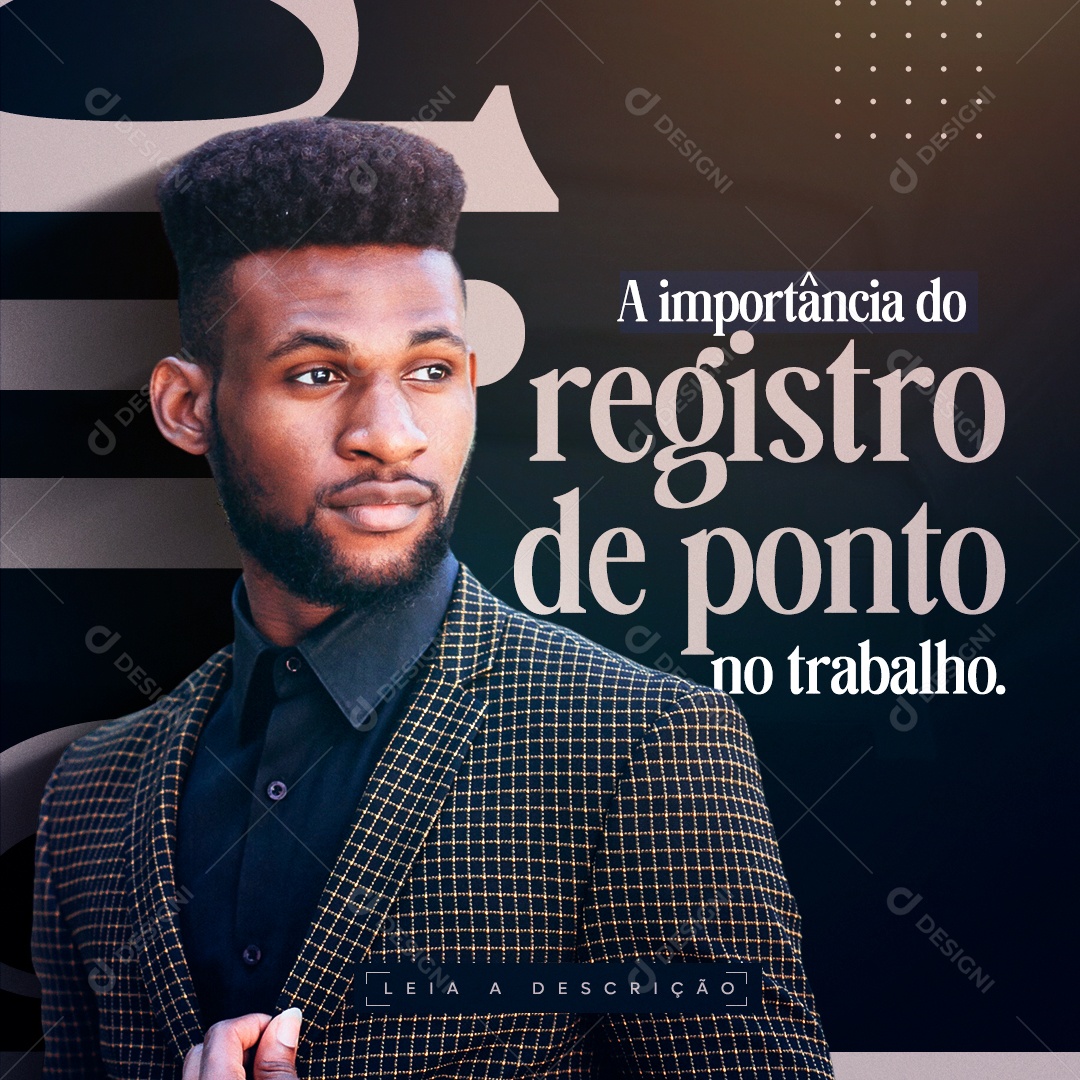 Importância Do Registro De Ponto No Trabalho Social Media PSD Editável