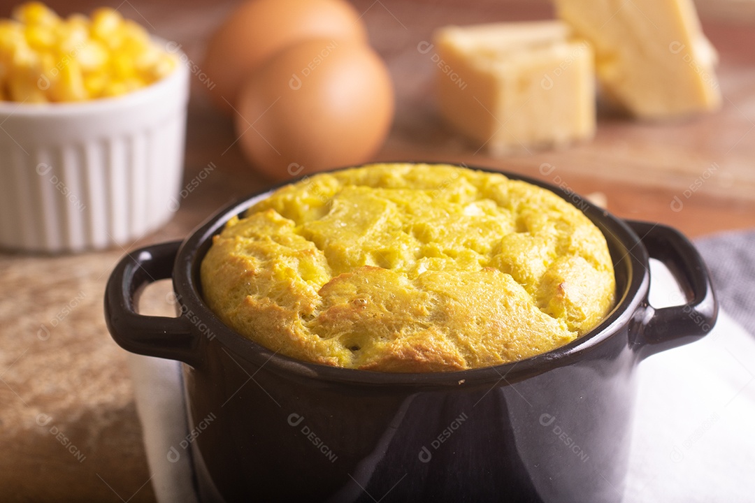 Delicioso suflê de milho verde