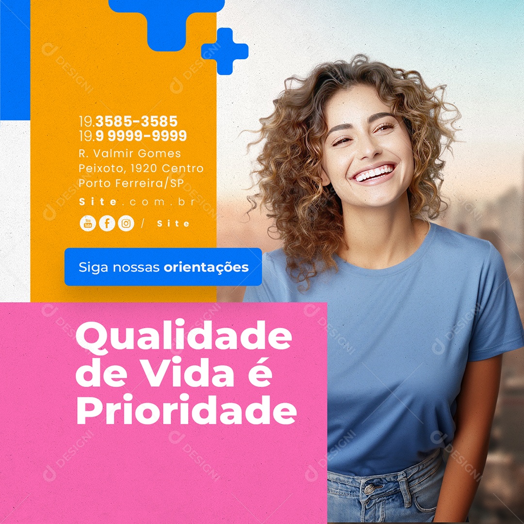 Vigilância Sanitária Qualidade de Vida é Prioridade Social Media PSD Editável