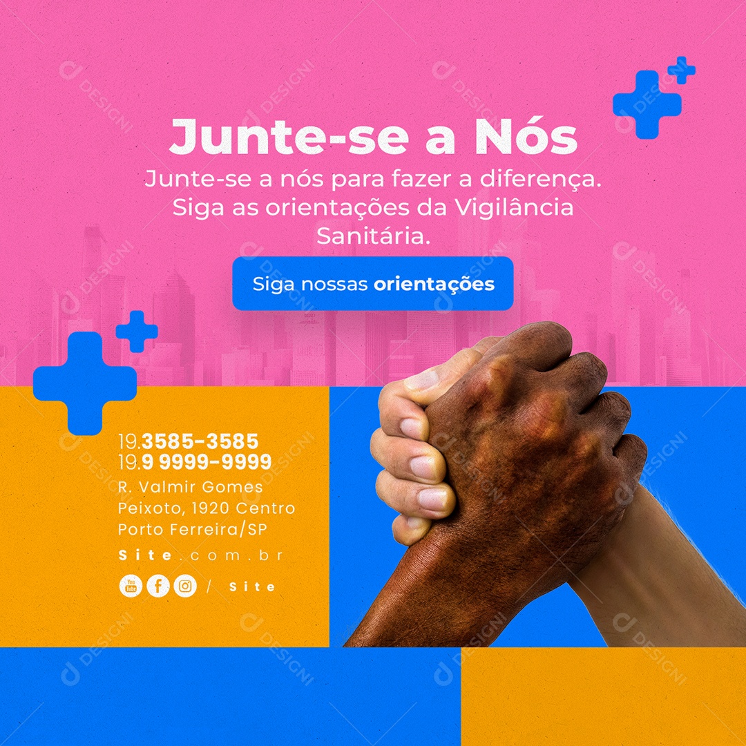 Vigilância Sanitária Junte se a Nós Social Media PSD Editável