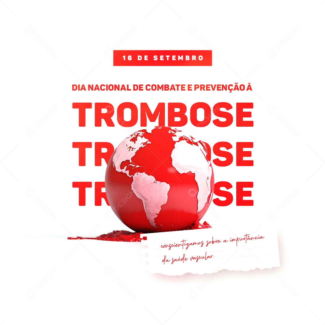 Dia Nacional de Combate e Prevenção à Trombose Conscientizamos sobre a Importância da Saúde Vascular Social Media PSD Editável