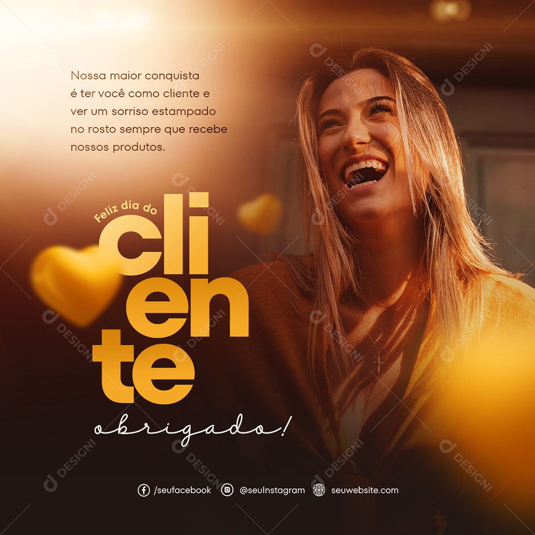 Feliz Dia Do Cliente Obrigado 15 de Setembro Social Media PSD Editável