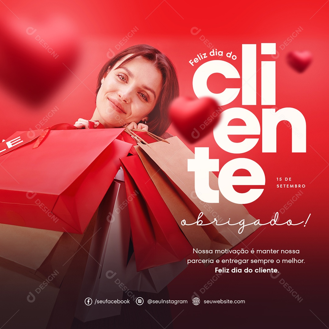 Feliz Dia Do Cliente 15 De Setembro Social Media PSD Editável