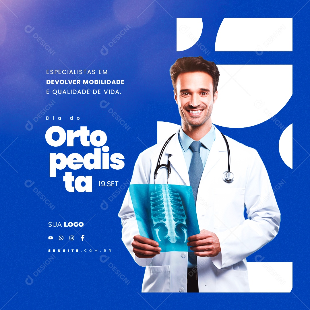 Dia do Ortopedista 19 de Setembro Social Media PSD Editável