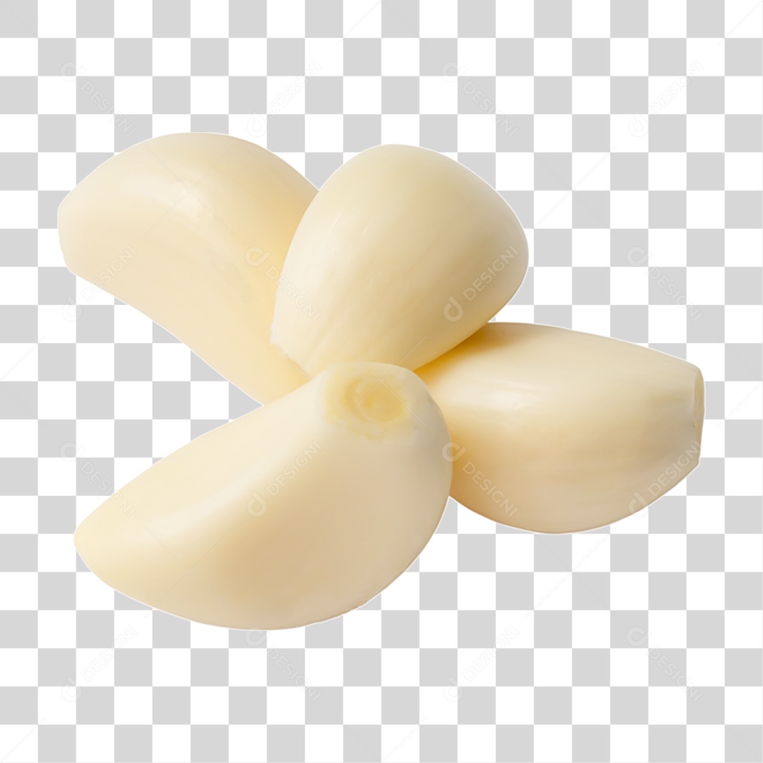 Dentes de Alho sem Casca PNG Transparente